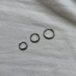 Trio Argolas Clicker Minimalistas em Aço Inox Prata