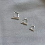 Trio de Brincos Geométricos Banhados em Prata 925