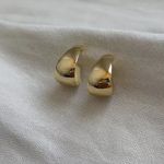 Brinco Hoop Volumoso Banhado em Ouro 18k