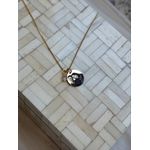 Colar Medalha M Personalizada Banhado em Ouro 18k