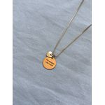 Colar Medalha M Personalizada Banhado em Ouro 18k