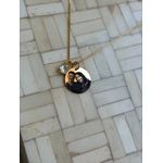 Colar Medalha M Personalizada Banhado em Ouro 18k