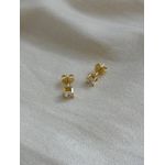 Brinco Ponto de Luz Clássico Banhado em Ouro 18k