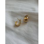 Brinco Hoop Volumoso Banhado em Ouro 18k
