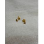 Brinco Ponto de Luz Esférico Banhado em Ouro 18k