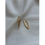 Brinco Curvo Escultural Banhado em Ouro 18k