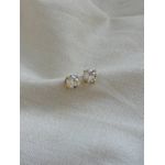 Brinco Solitário com Pedra Zircônia Banhado em Ouro 18k