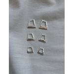 Trio de Brincos Geométricos Banhados em Prata 925