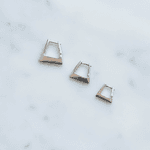 Trio de Brincos Geométricos Banhados em Prata 925