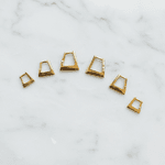 Trio de Brincos Geométricos Banhados em Ouro 18k