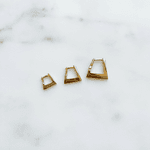 Trio de Brincos Geométricos Banhados em Ouro 18k