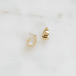 Brinco Hoop Volumoso Banhado em Ouro 18k