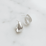 Brinco Hoop Volumoso Banhado em Prata 925