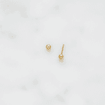 Brinco Ponto de Luz Esférico Banhado em Ouro 18k