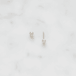 Brinco Ponto de Luz Esférico Banhado em Prata 925