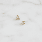 Brinco Solitário com Pedra Zircônia Banhado em Ouro 18k