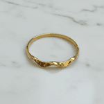 Bracelete Rígido Orgânico Wave em Aço Inox Dourado