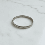 Bracelete Rígido Liso Clássico em Aço Inox Prata