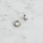 Brinco Argola Click Flat em Aço Inox Prata