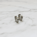 Brinco Argola Click Flat em Aço Inox Prata