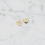 Brinco Stud Coração Minimalista em Aço Inox Prata