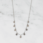 Colar Discos em Aço Inox Prata