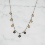 Colar Discos em Aço Inox Prata