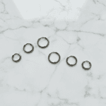 Trio Argolas Clicker Minimalistas em Aço Inox Prata