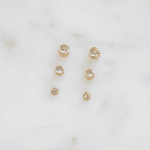 Trio de Brincos Ponto de Luz Banhados em Ouro 18k