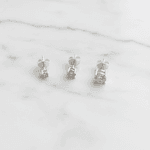 Trio de Brincos Ponto de Luz Banhados em Prata 925