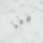 Trio de Brincos Ponto de Luz Banhados em Prata 925