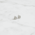 Brinco Solitário com Pedra Zircônia Banhado em Prata 925