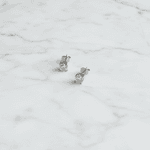 Brinco Solitário com Pedra Zircônia Banhado em Prata 925