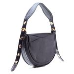 Bolsa Feminina de Ombro em Couro Preto