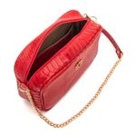 Bolsa Feminina em Couro Legítimo Metalizado Prateado