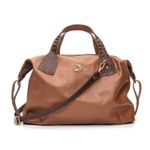 Bolsa Feminina Grande em Couro Caramelo Marrom Ombro Tiracolo ou Transversal