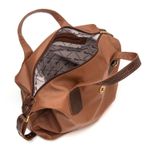 Bolsa Feminina Grande em Couro Caramelo Marrom Ombro Tiracolo ou Transversal
