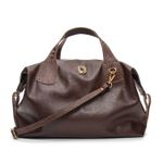 Bolsa Feminina Grande em Couro Marrom Ombro ou Transversal