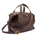 Bolsa Feminina Grande em Couro Marrom Ombro ou Transversal