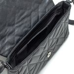 Bolsa Pequena Preta em Couro Legítimo Metalassê