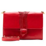 Bolsa Clutch Feminina em Couro Legítimo Vermelho Luxo Sofisticação