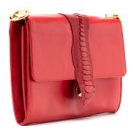 Bolsa Clutch Feminina em Couro Legítimo Vermelho Luxo Sofisticação