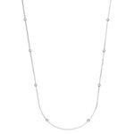 Colar Veneziana Com Bolinhas V15 45cm Prata 925