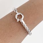 Pulseira Pipoca Fecho Bóia 7mm Prata 925