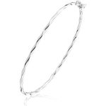 Bracelete Ondulado Fechado Prata 925