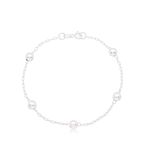 Pulseira Infantil Bolinhas 4mm Prata 925