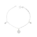 Pulseira Pingente São Bento Com Zircônias Prata 925