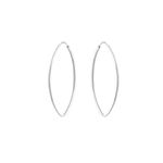 Argola Oval 3,8cm Prata 925