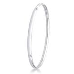 Bracelete Abaulado Fechado 4mm Prata 925