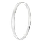 Bracelete Abaulado Fechado 6mm Prata